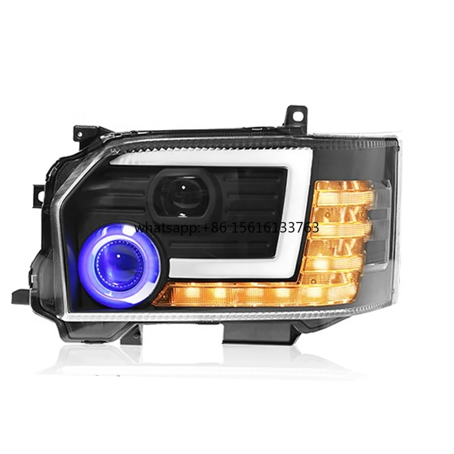

Led Lens Head Light for Hiace KDH200 2014-2018 Angel Eyes LED Front Head Lamp Headlights Assembly