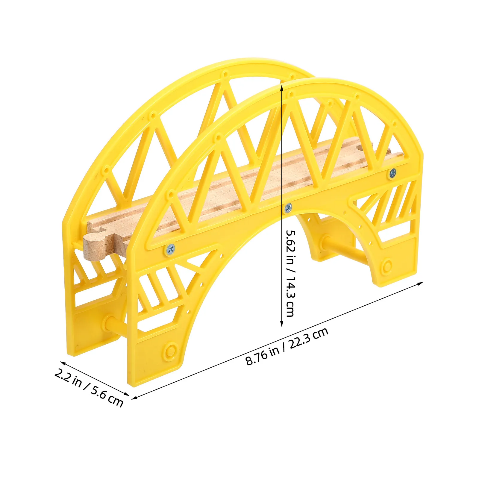 Wood Train Track Bridge Arch Support Enhance Creativity Logical Thinking Educational Railroad Accessories Interactive for Kids