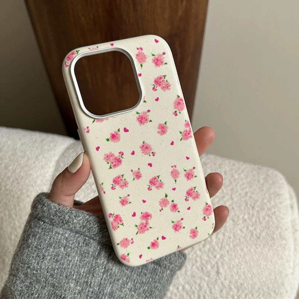 For Redmi Note 14 Pro 13 12 Pro Plus 5G 4G 13 Pro Plus  Phone Case Cute Ins Style Elegance Flower Leather Soft Cover
