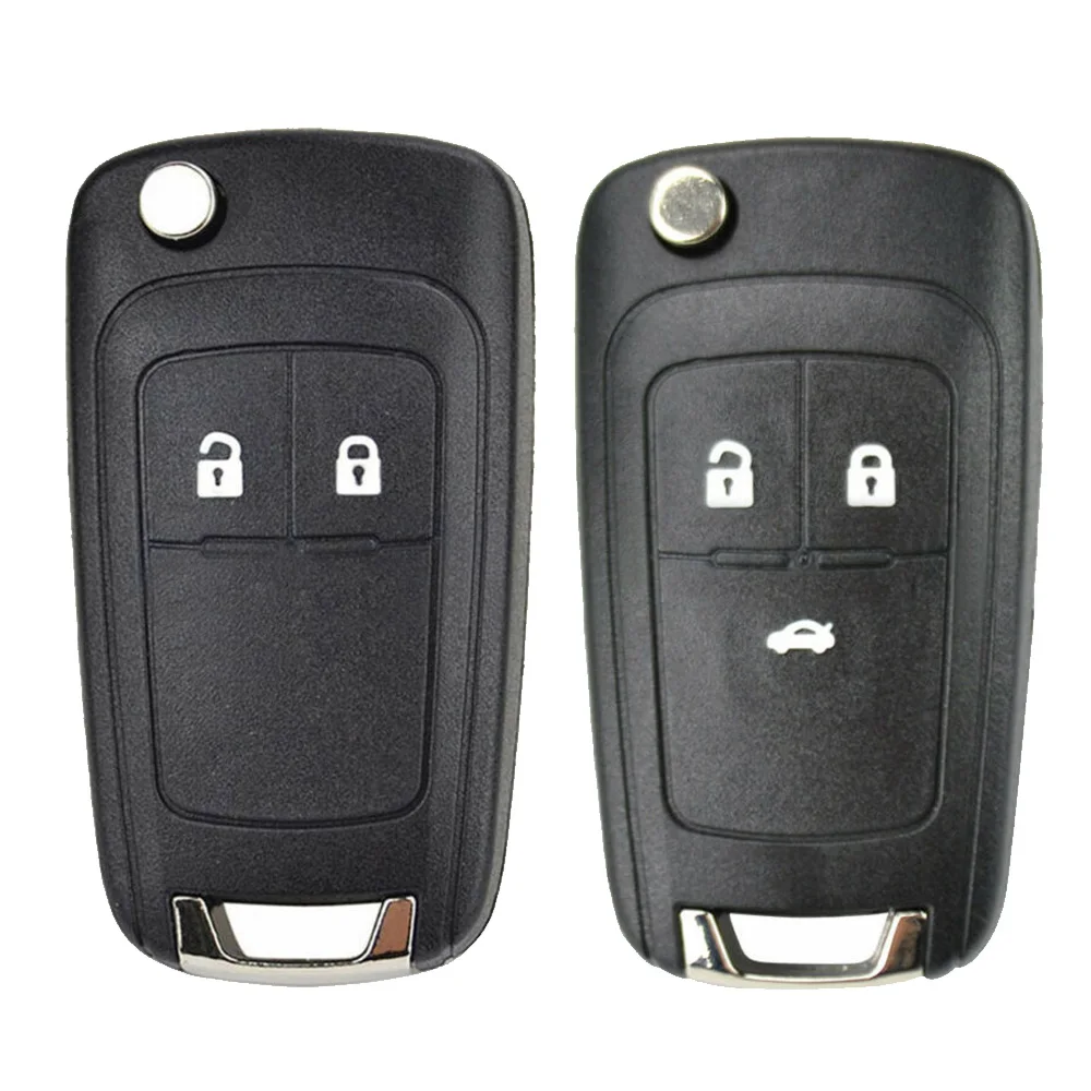 2/3Buttons Car Remote Key Shell Case Cover For Chevrolet Spark/Orlando/Aveo Flip Folding Key Shell Replacement Accessories