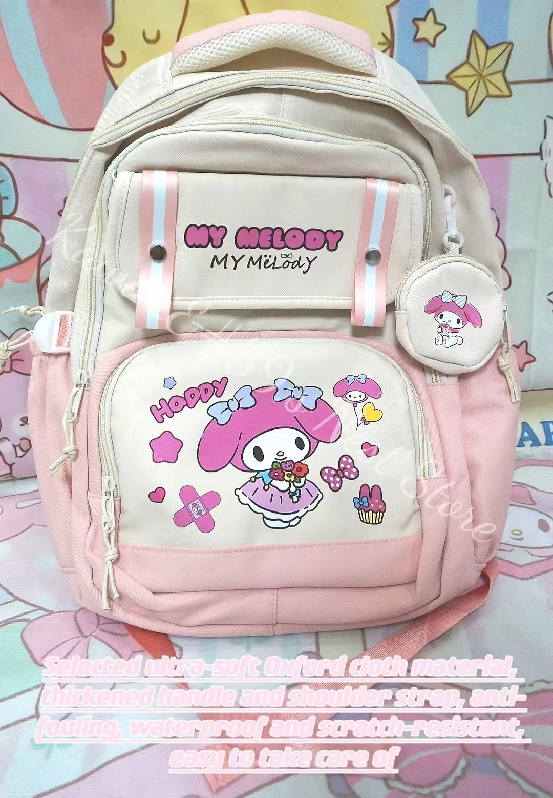 My Melody girls schoolbag primary school students Grades one to six large-capacity children\'s spine protection backpack