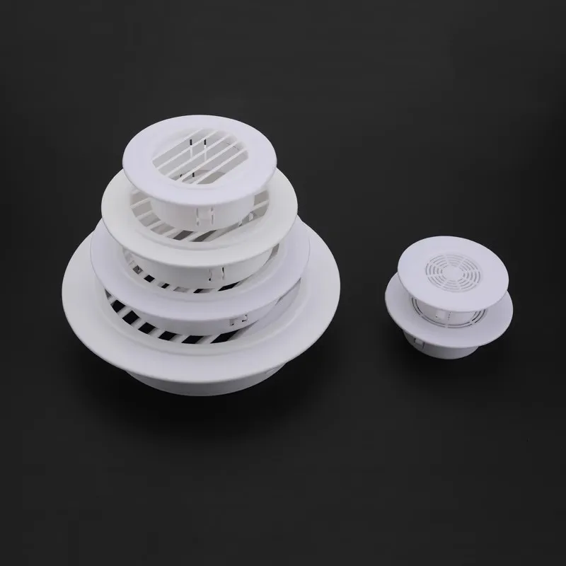 Wall Ceiling Air Vent Exhaust Hood Round Ducting Ventilation Grilles Bathroom Waterproof Outlet Cooling Home Office Air Vent