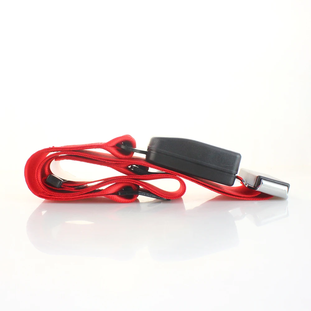 Universal Car Safety Belt Two Points Red Seat Belt Auto Seat Adjustable Extension Bucklet Truck Seat Safety Belt Car Accessories