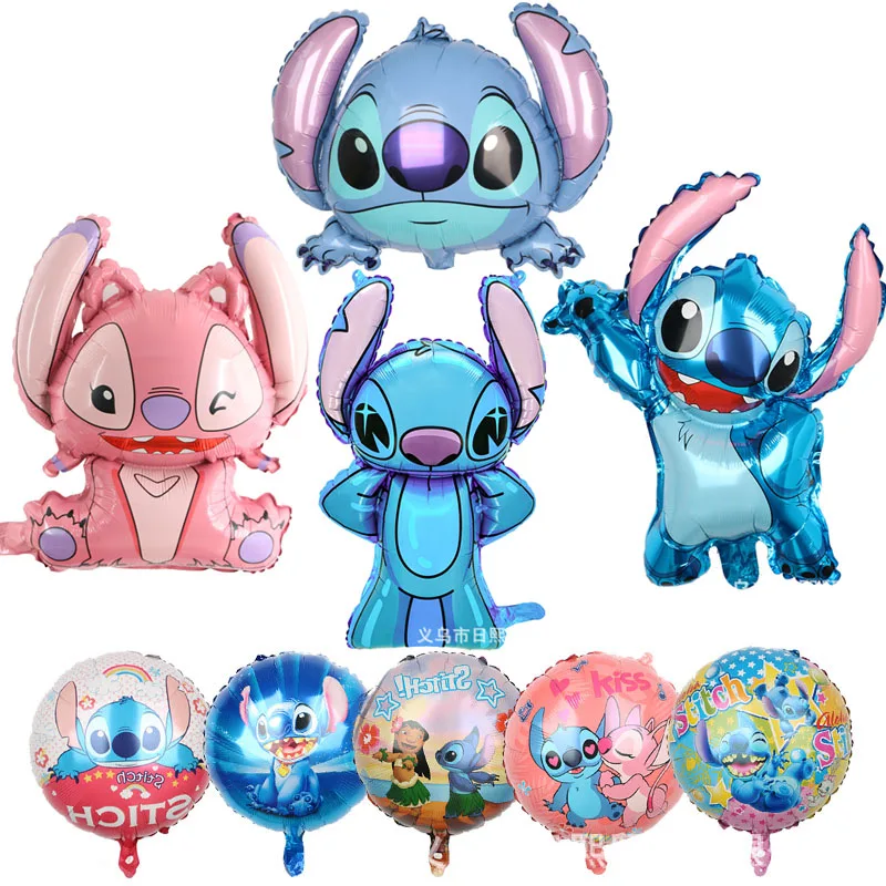 Kawaii Stitch Balloon Children's Birthday Party Decoration Cute Cartoon Disney Aluminium Balloons Baby Shower Supplies Gifts