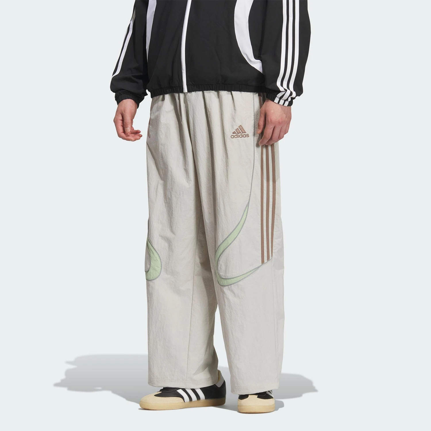 Adidas Authentic Three Leaves Men's Loose Retro Casual Sports Pants KF4943
