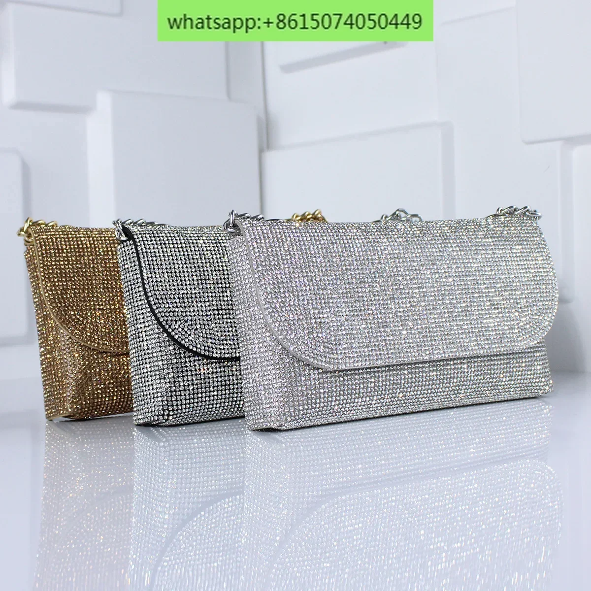 Advanced rhinestone dinner bag factory outlet shiny clutch bag feminine bag