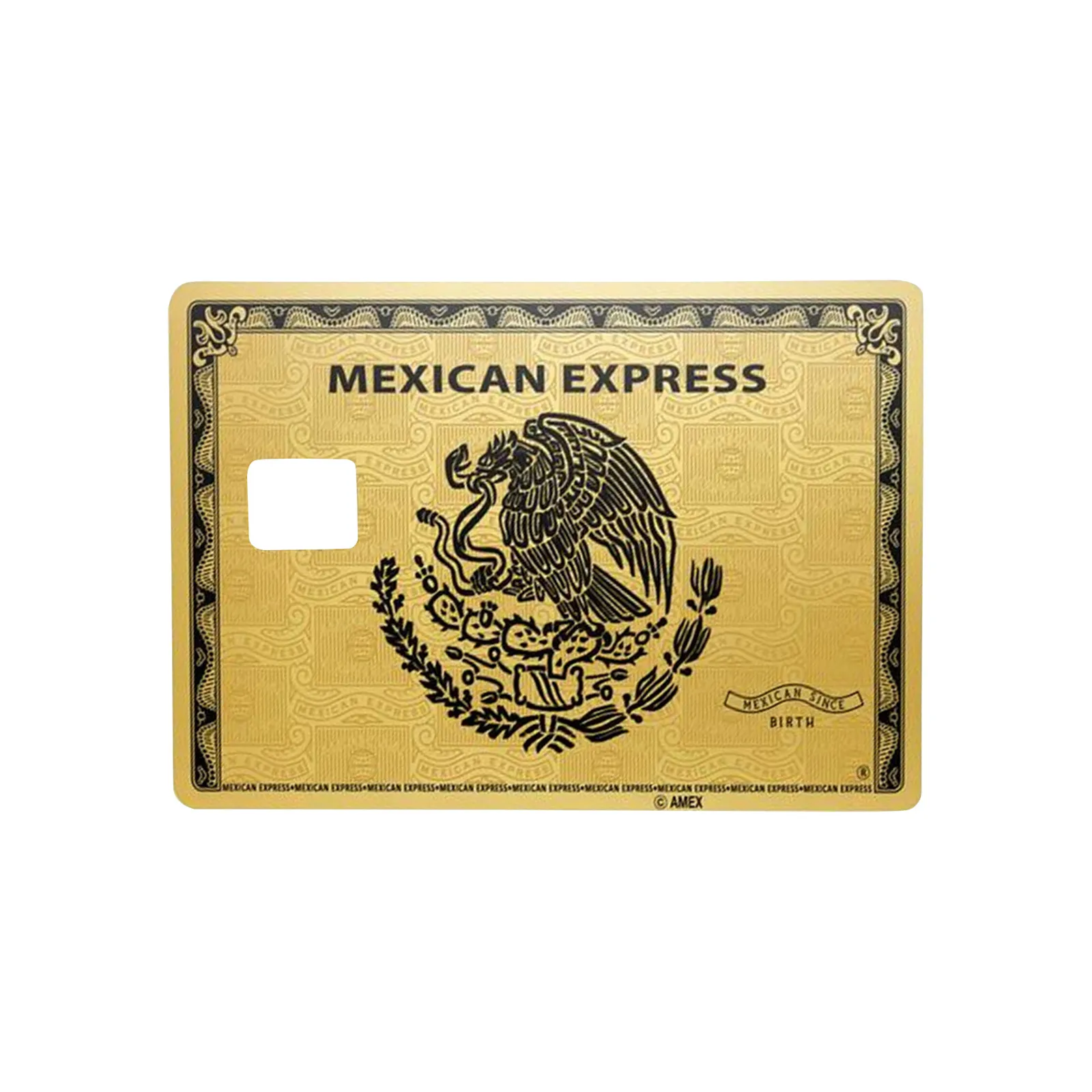 Golden Mexican Express With Blackhawk Debit Card Sticker DecoraçãO Para Casa DecoracióN Hogar Moderno Прикраси для столу