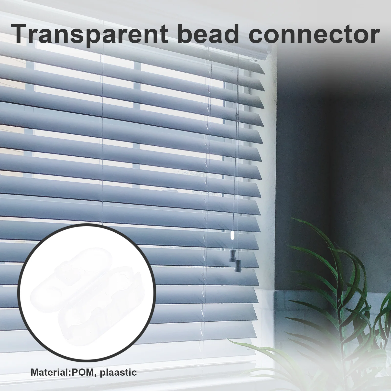 

30Pcs Transparent Vertical Blinds Beads Connector Safe Material Simple to Use Practical Vertical Blinds Accessories