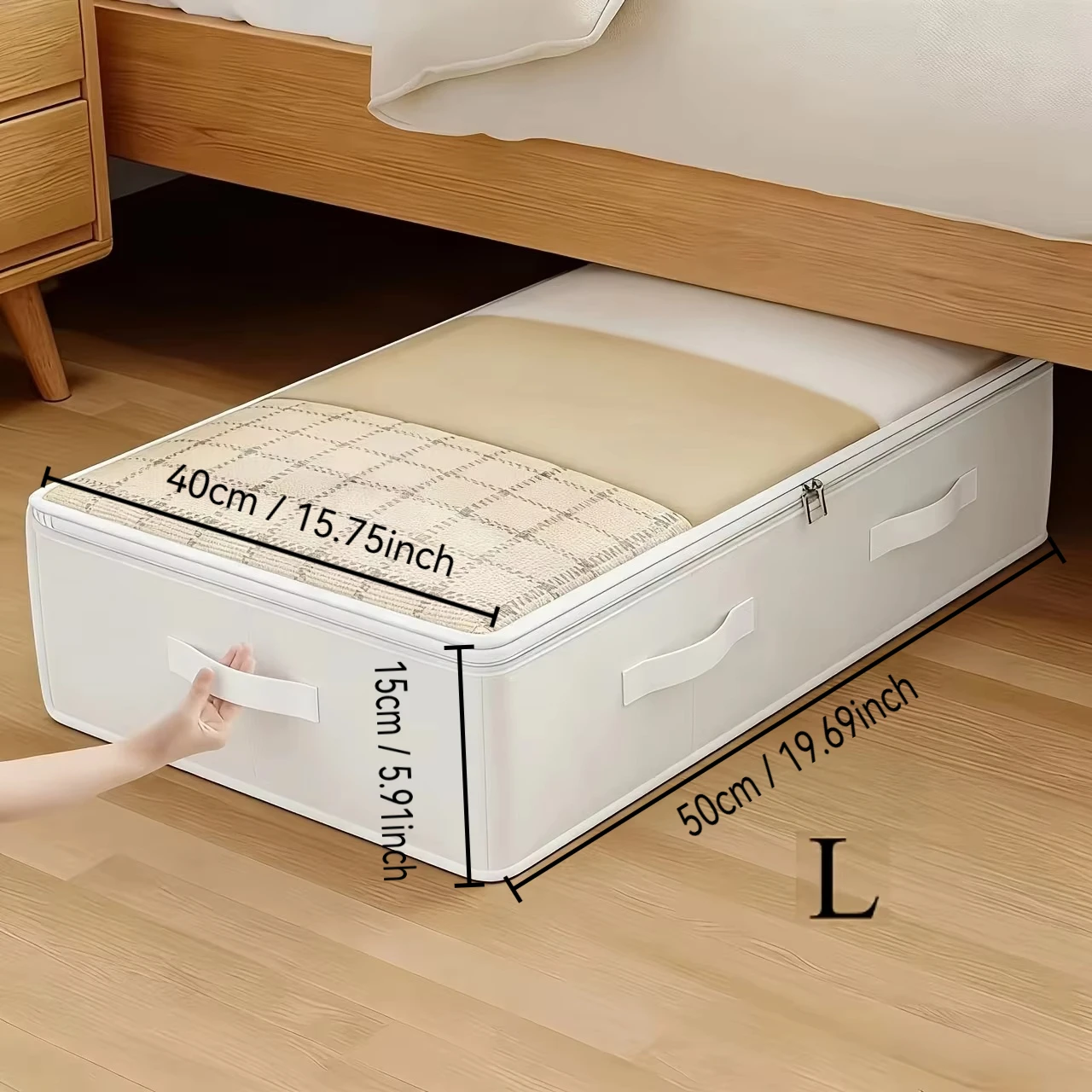 1 Piece Large Storage and Organizing Bag - Made of Heavy-Duty Non-Woven Fabric Material, with Transparent Windows