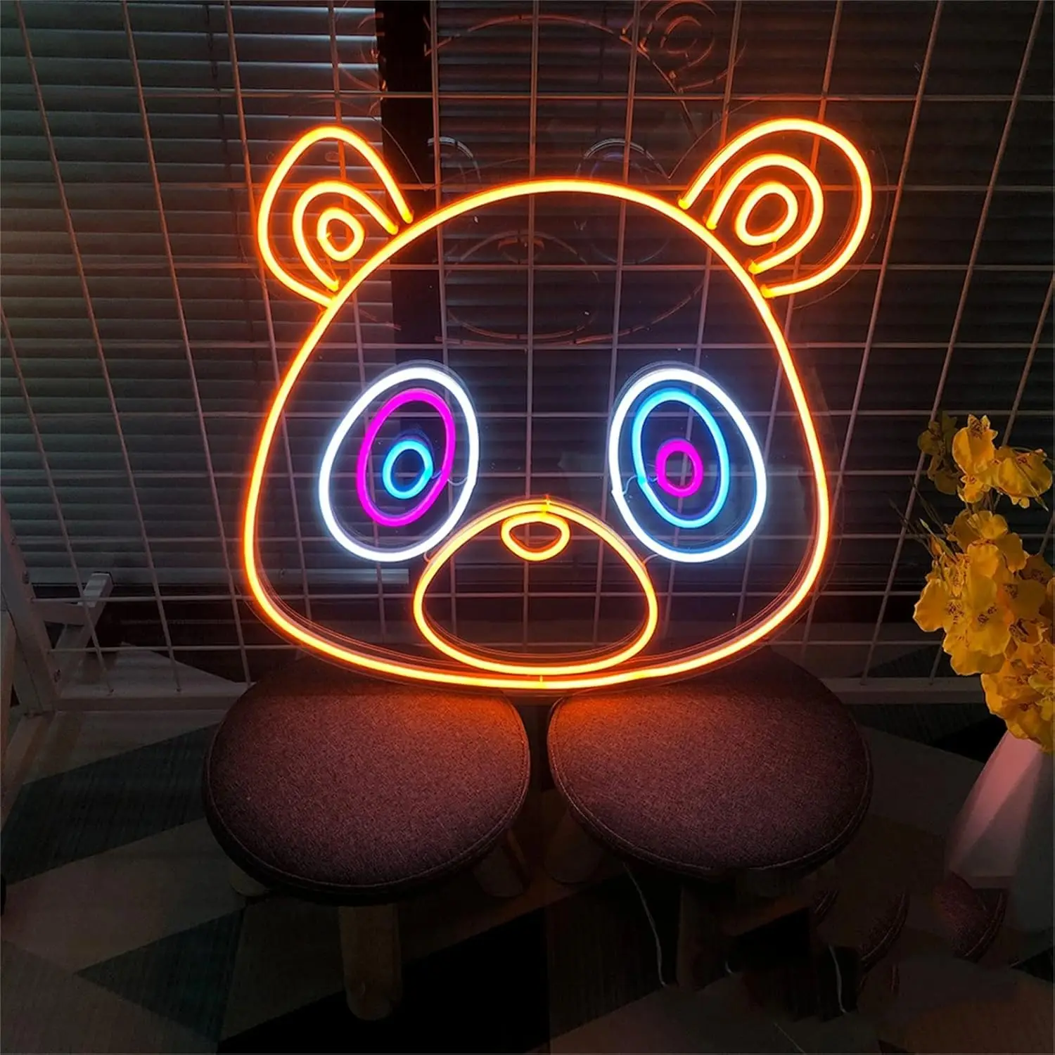 Custom Bear USB Powered Led Neon Sign Dimmable Neon Light Wall Decor For Room Decor Office Daily Party Birthday Gift Bedroom