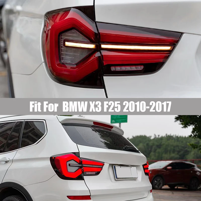 Tail Lamp Assembly Fit for BMW X3 F25 2010-2017 Running Water Tail Lamp Retrofitting and Upgrading LED Running Lamp Racing Horse