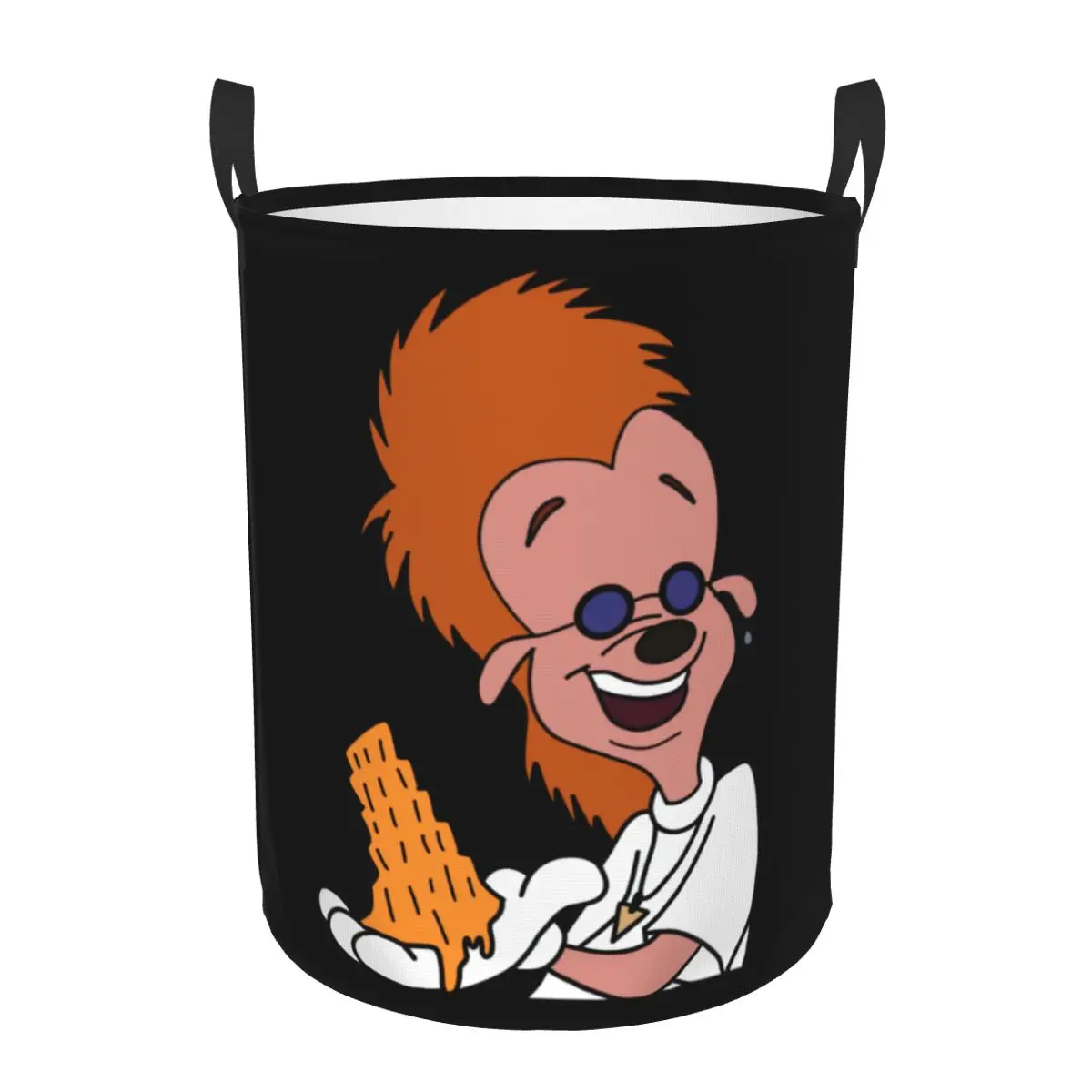 

Custom A Goofy Movie Bobby Laundry Basket Collapsible Clothing Hamper Toys Organizer Storage Bins