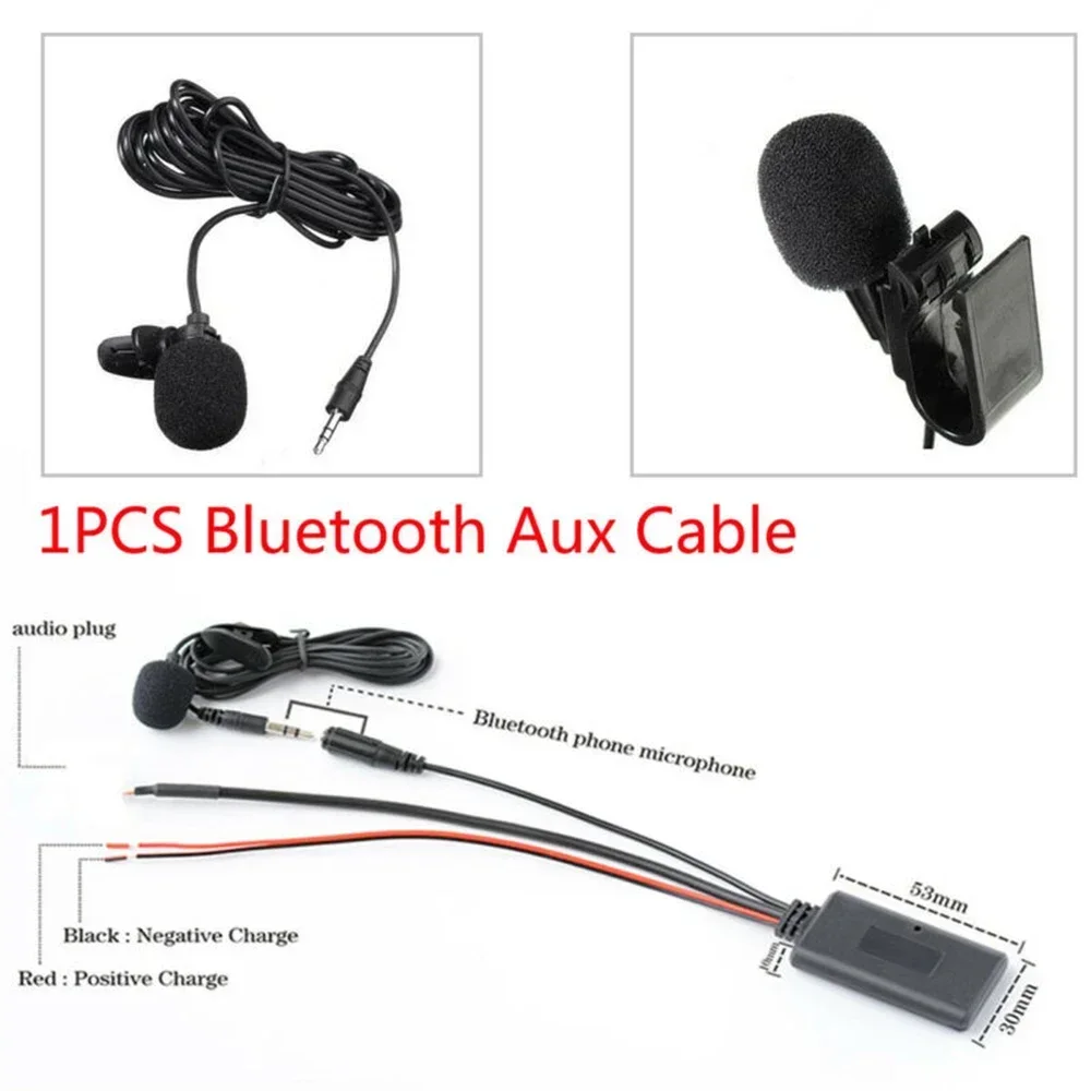 JieRui-BT 5908 Car Bluetooth 5.0 Audio AUX Auxiliary Cable Adapter + Microphone For Ford Focus Useful