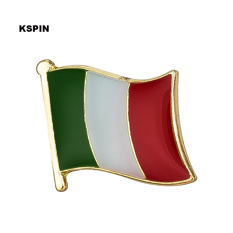 Italy Flag Badge Symbol Pin Metal Badges Decorative Brooch Pins for Clothes Brooch Jewelry