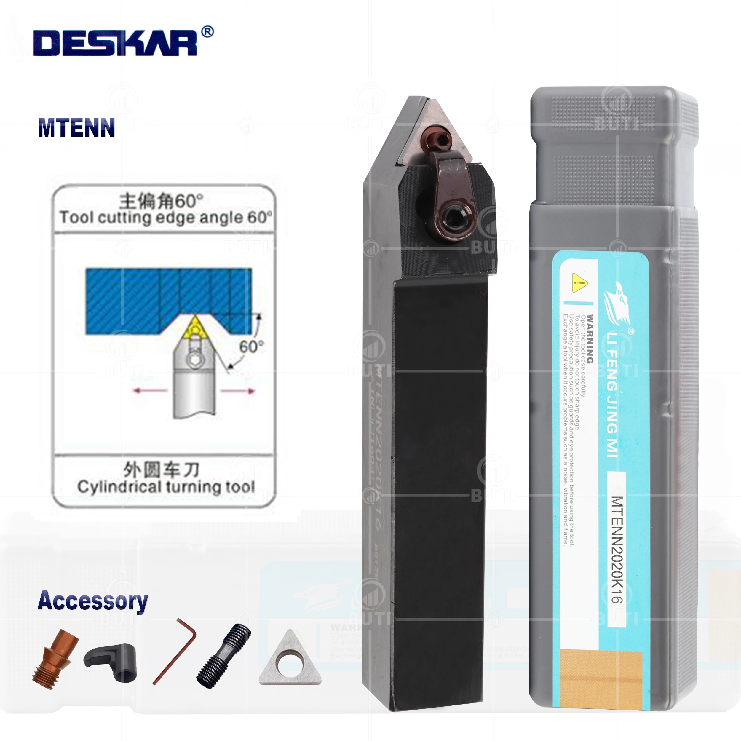 

DESKAR 100% Original MTENN1616 MTENN2020 MTENN2525 External Turning Tool MTENN Lathe Bar Turning Holder CNC Cutting Tool Cutter