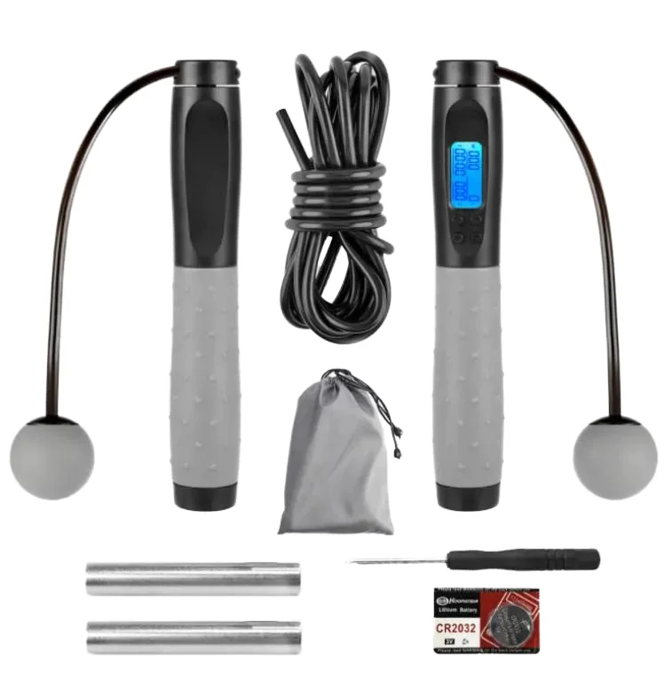 Factory Intelligent Electronic  Rope Adjustable Weighted Cordless Fitness Sports Training ABS Digital Counting PVC PP