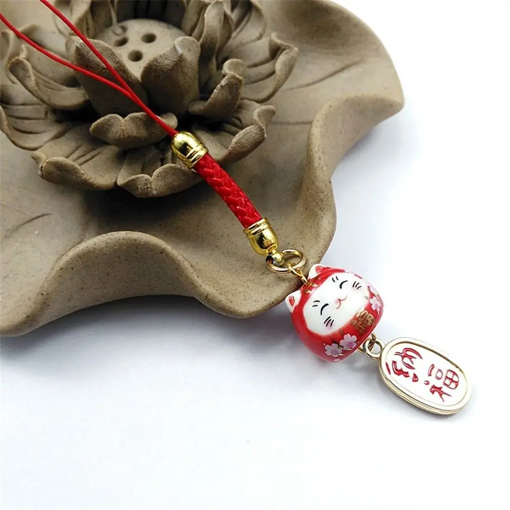 Keychain Lanyard Hang Bag  Accessories Phone Key Strap Phone Straps Lucky Cat