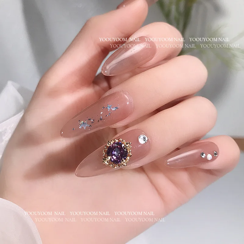 5 pezzi di lusso rotondo Design Charms gioielli per unghie coreano colorato scintilla qualità zircone Strass gioielli per la decorazione di Nail Art