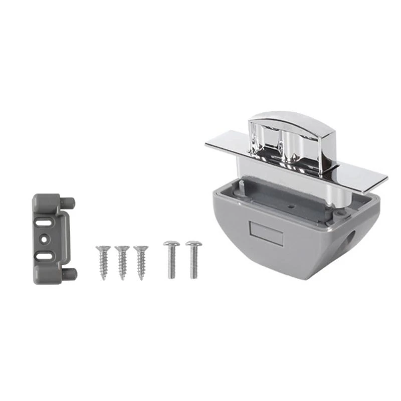

P5ED Push Button Latches Locks RVs Cabinet Door Push Lock Catch Keyless Knob for Campers Motorhome Caravans Boat