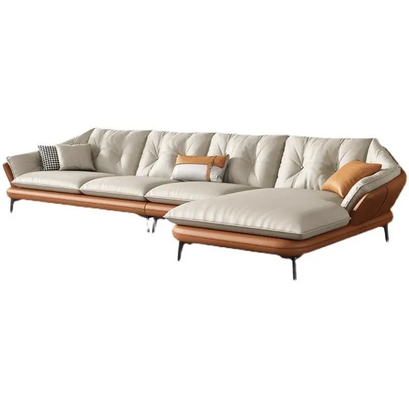 

Итальянский минималистичный кожаный диван, современный кожаный диван для гостиной в скандинавском стиле