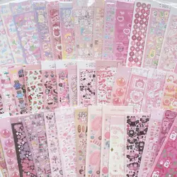 New Arrival Kawaii Bear Ribbon Laser Bling Stickers DIY Scrapbooking Stickers Confetti Photo Frame Decoration Stick Esthetics