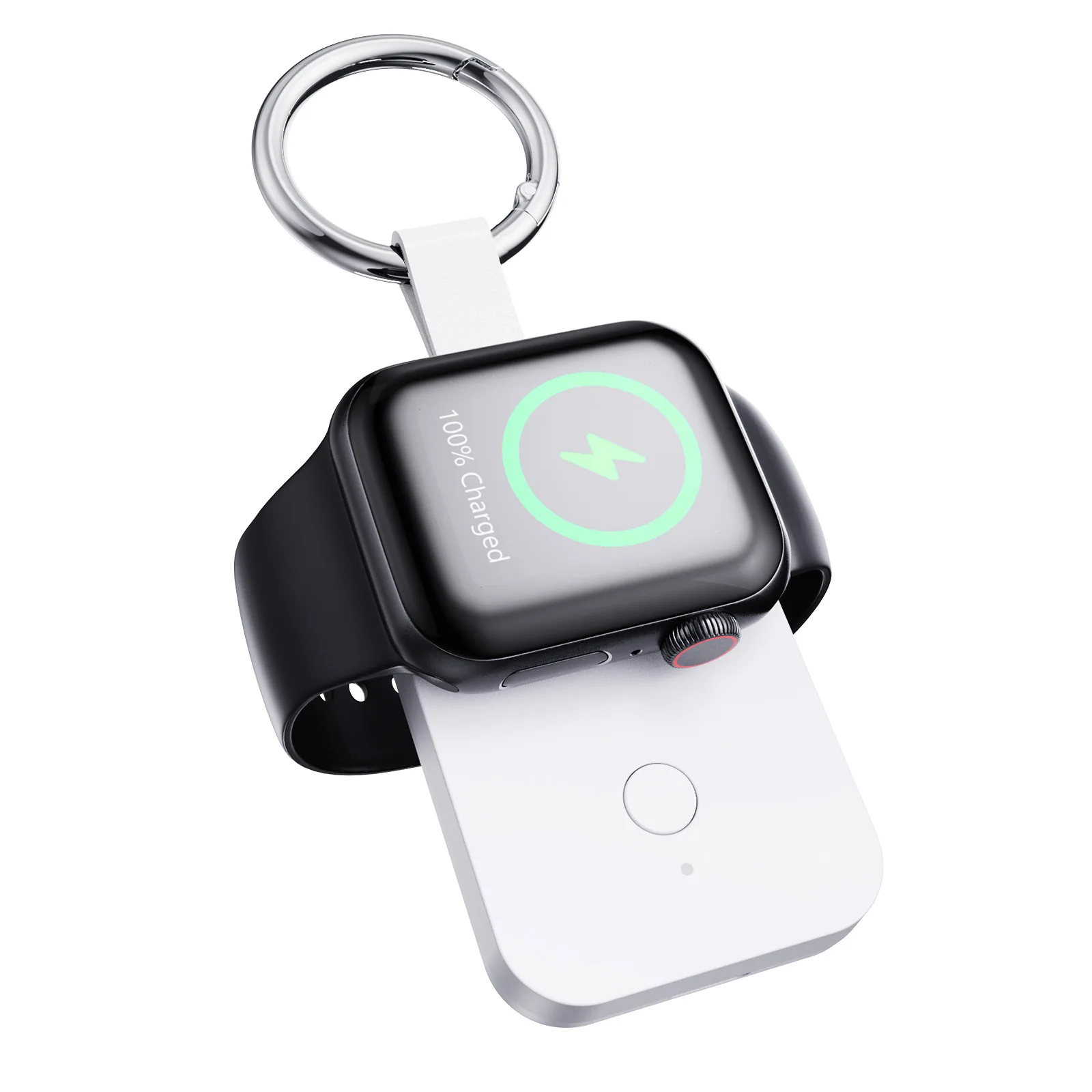 1000mAh Magnetic Wireless Power Bank for Apple Watch 2-8SE Ultra 2-in-1 Keychain Portable Charger for Samsung Watch Watch Phone - view 5