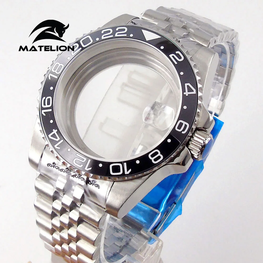 Matelion 200M Diving Case 40mm Fit NH35 NH36 NH34 GMT ETA 2824 PT5000 Watch Case Jubilee Bracelet Sapphire Glass Slide Buckle image 3