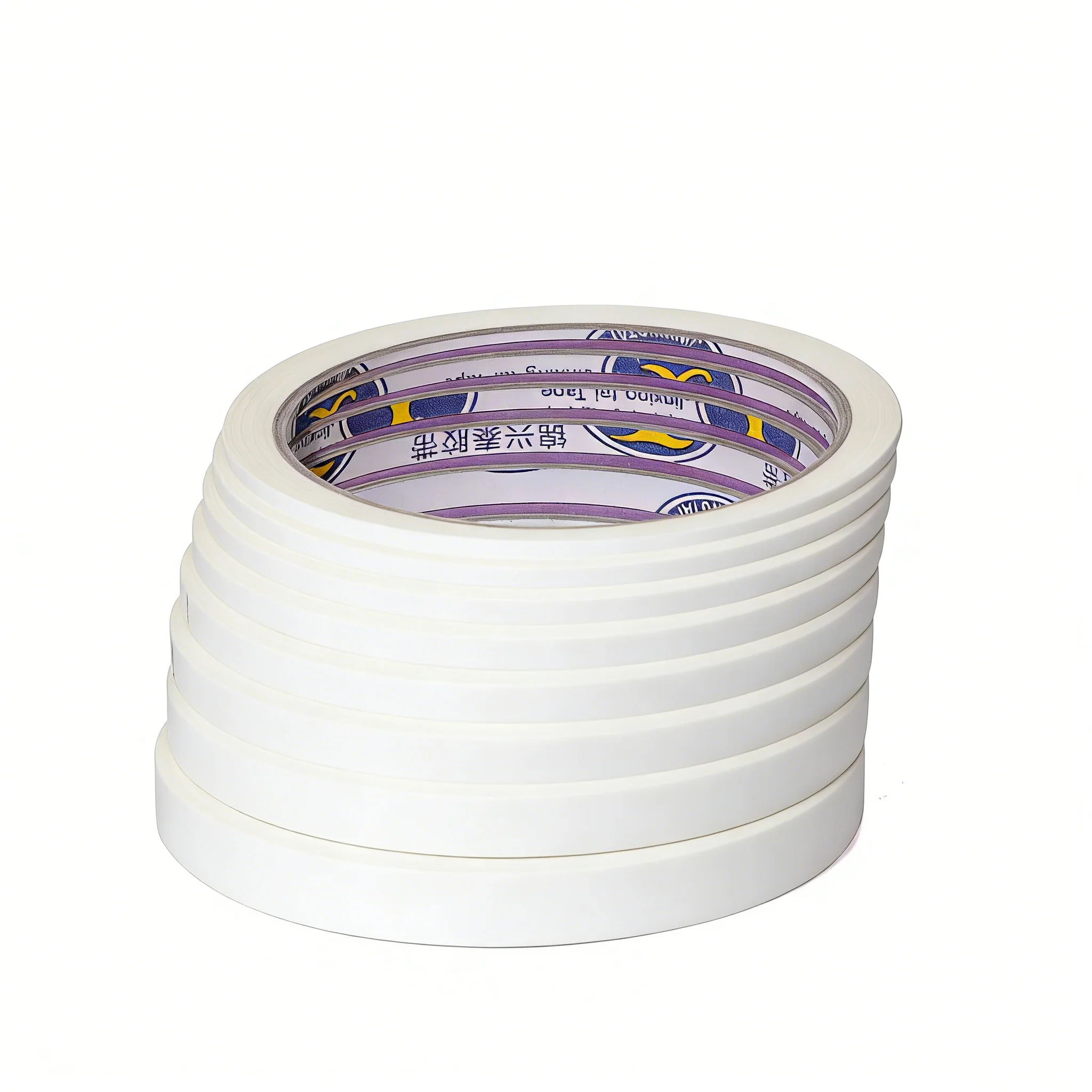 8 Rolls White Fine Line Masking Tape Set, 2mm-10mm x 25M Each, Multi-Purpose Adhesive Tape for Nail Art, Painting, Spray Paint,