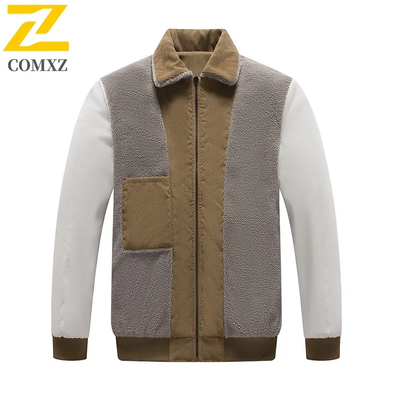 

COMXZ Men Winter Jacket Ski Trip Warm Feature Snow Adventure Fleece Lined Jacket Street Look Windproof Design Padding Coat