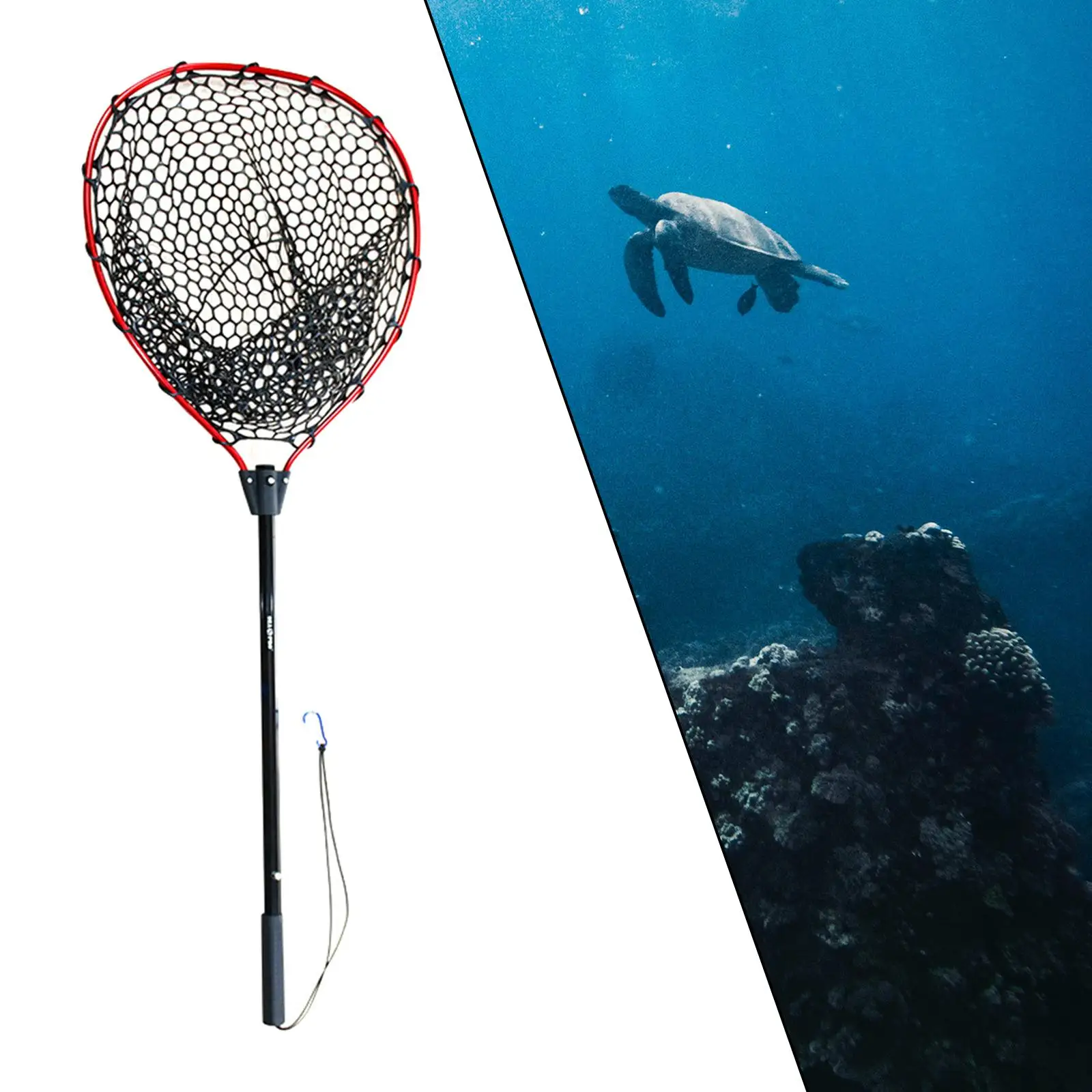 Fishing Net Extendable Fishing Tool Silicone Ultralight Aluminum Collapsible Portable Large Foldable for Fishing Enthusiasts