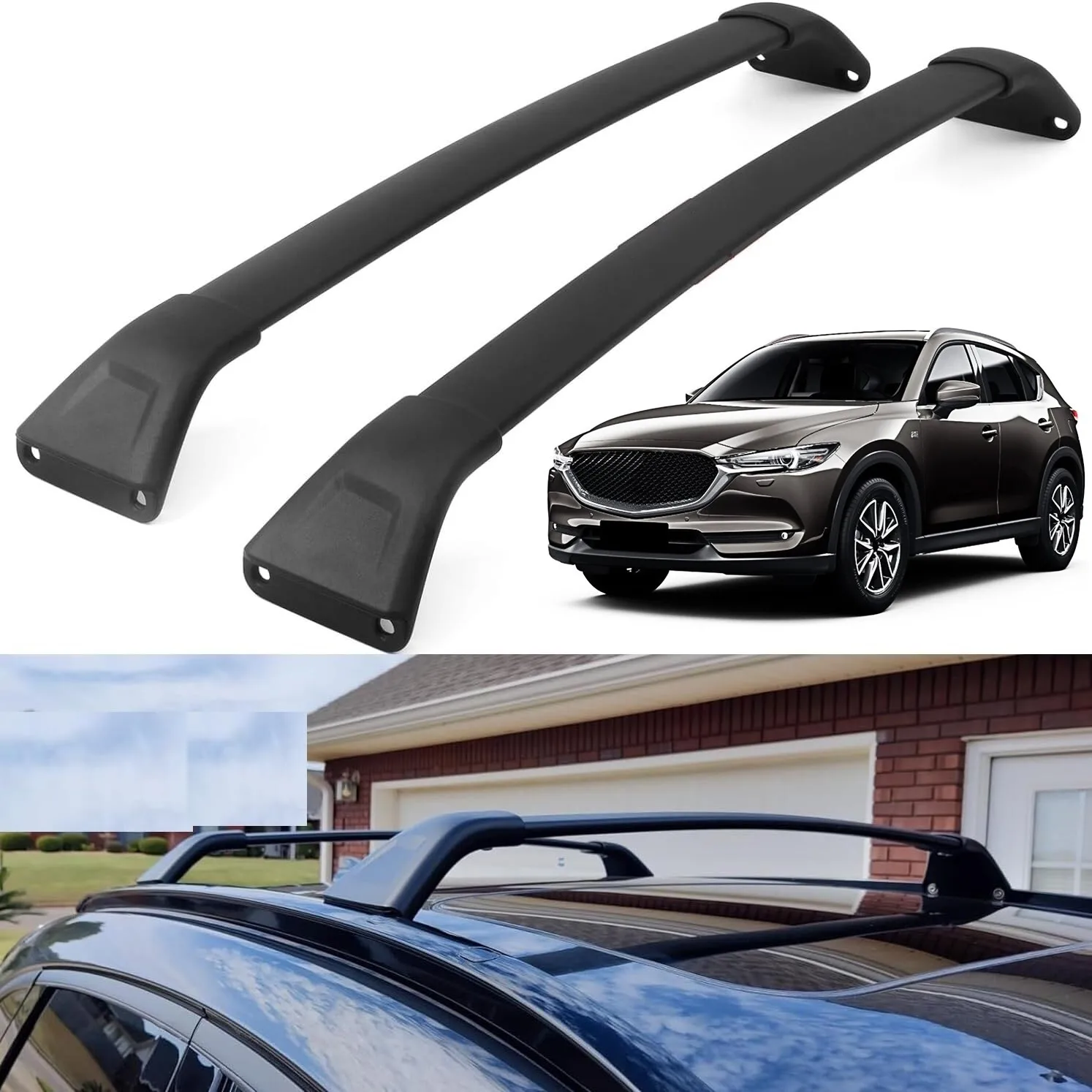 Car Accessories Roof Rail Rack Crossbars fit for Mazda CX-5 CX5 2017-2025 Cross Bars Aluminum Alloy Accessories