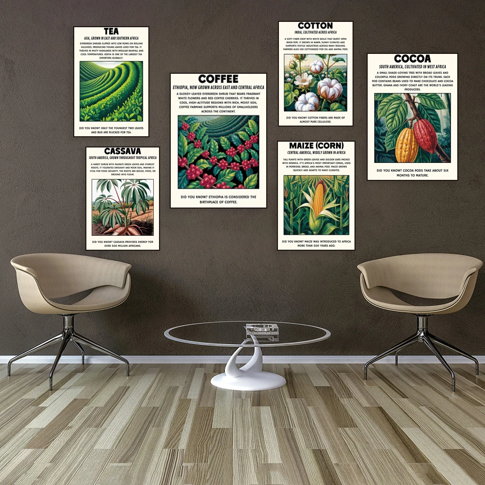 Stampe di piante africane, man - Coffee Tea Poster recensione e prezzo