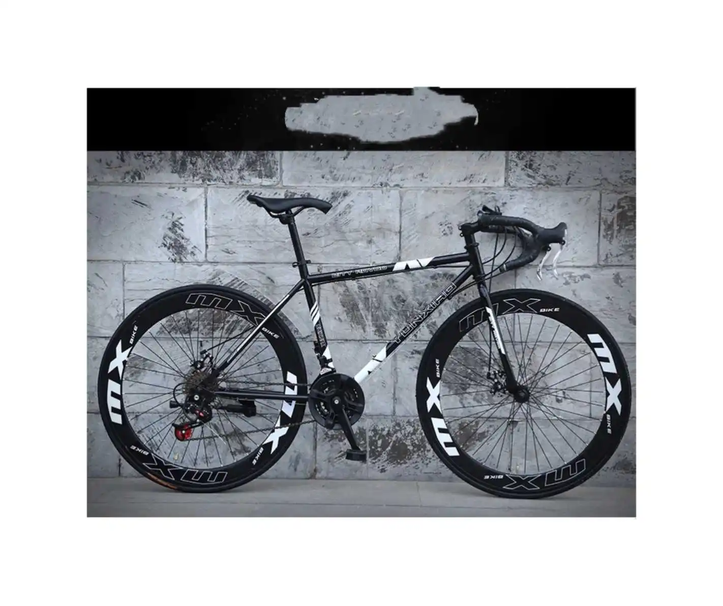 

Transmission bicycle solid tire flying bicycle curve road racing dual disc brake 26-inch student men and women