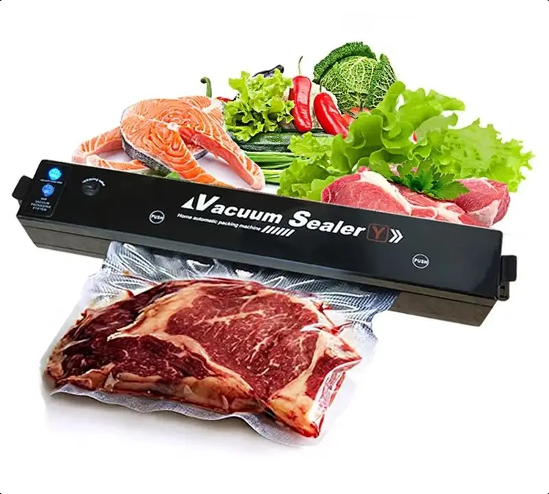 Vacuum Sealer Machine Black Style EU with Free Gift and 10pcs Food Vacuum Bags