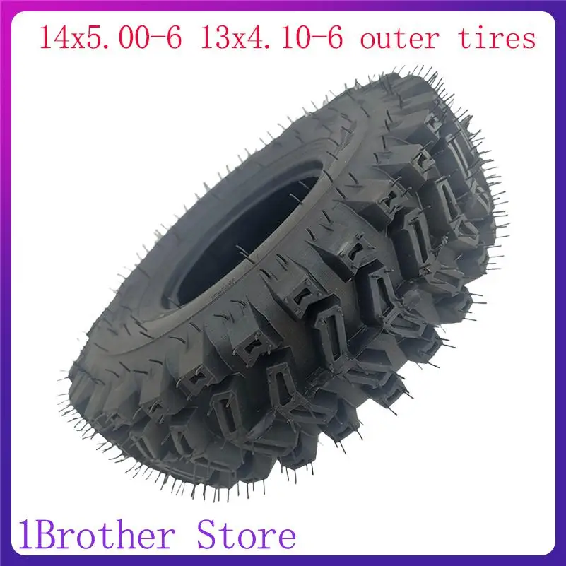 

Replacement 14x5.00-6 Front Tire with Rim for Off-Road Vehicles, ATV Quads, and Go Karts