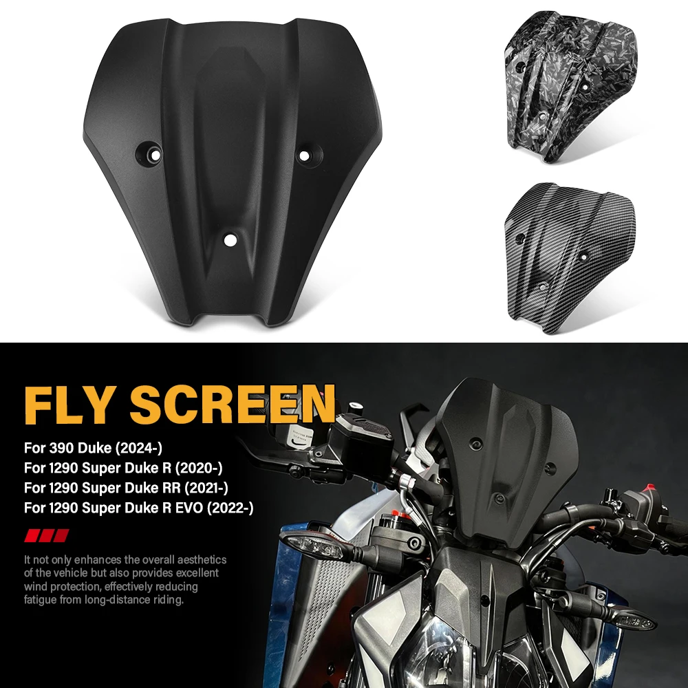 For 1290 Super Duke R EVO 1290 SuperDuke RR 390Duke Mini Windshield Windscreen Front Fly Screen Deflector Fairing Accessories
