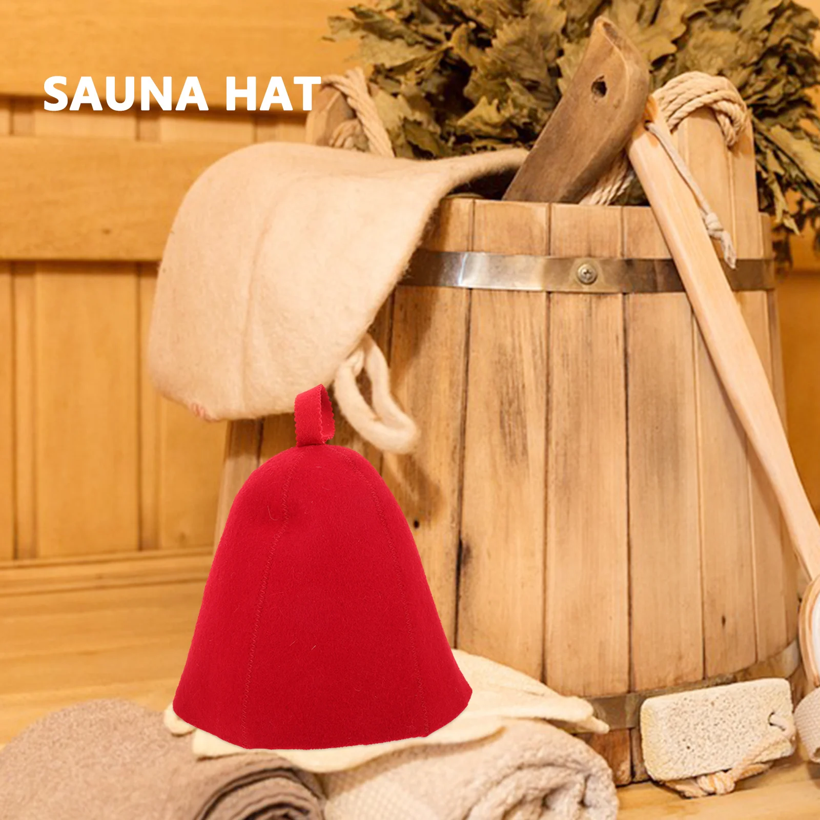 

Wool Felt Sauna Hat Lightweight Heat Protection For Spa Shower Use Portable Sauna Accessories