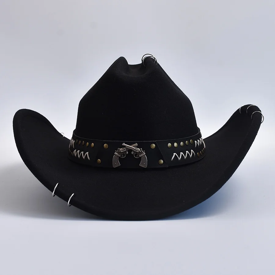 Vintage Western Style Cowboy Hat for Men\'s Women Gentleman Lady Jazz Cowgirl Hat Cosplay Party Play Dress Hats