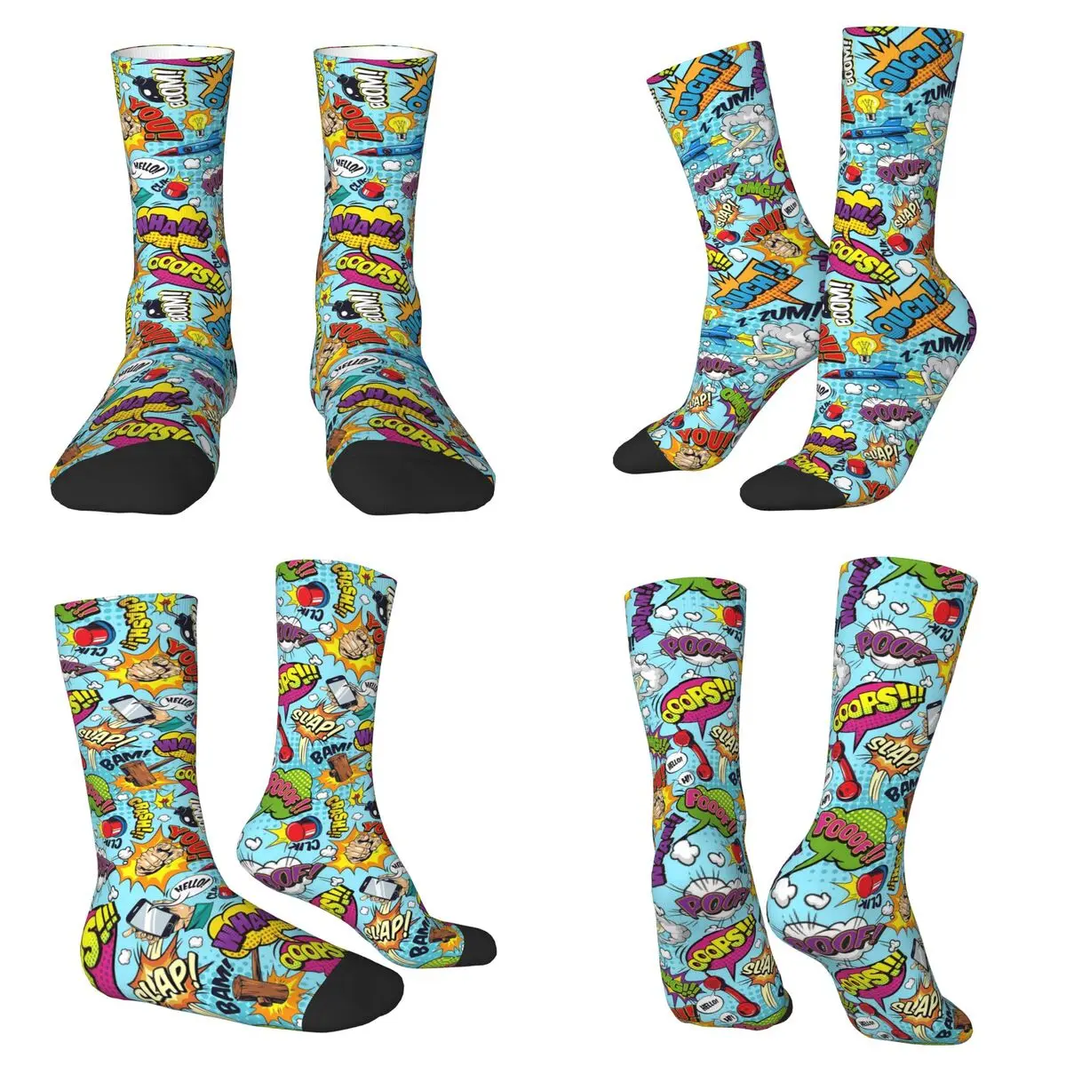 

Comic Book Explosion Graffiti Art Socks Harajuku Super Soft Stockings All Season Long Socks for Unisex Valentine's Day Gifts