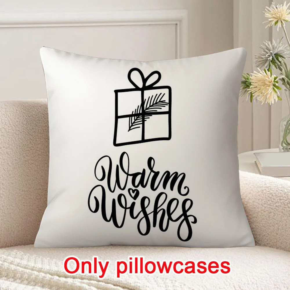 

Christmas Pillow cover warm wish decorative 45x45 cushions cover for pillow case decorative cushions for Christmas gift