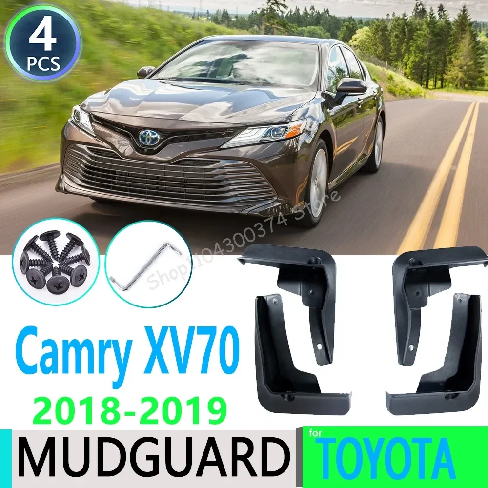 

for Toyota Camry 2018~2019 XV70 4PCS Front Rear Car Fender Mudguard Mud Flaps Guard Splash Flap Car Accessories