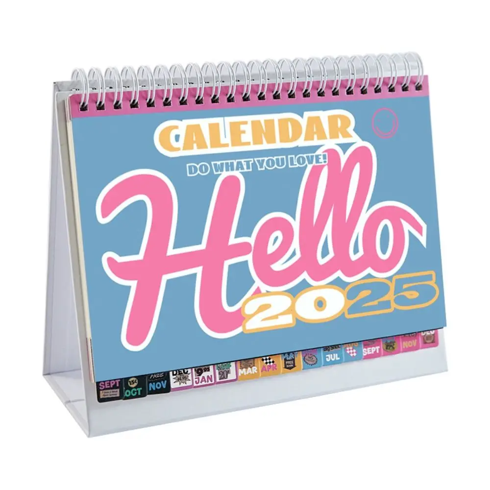 American Retro 2025 Desk Calendar To Do List Exquisite Standing Flip Calendar Daily Planner Agenda Table Floral Planner Home