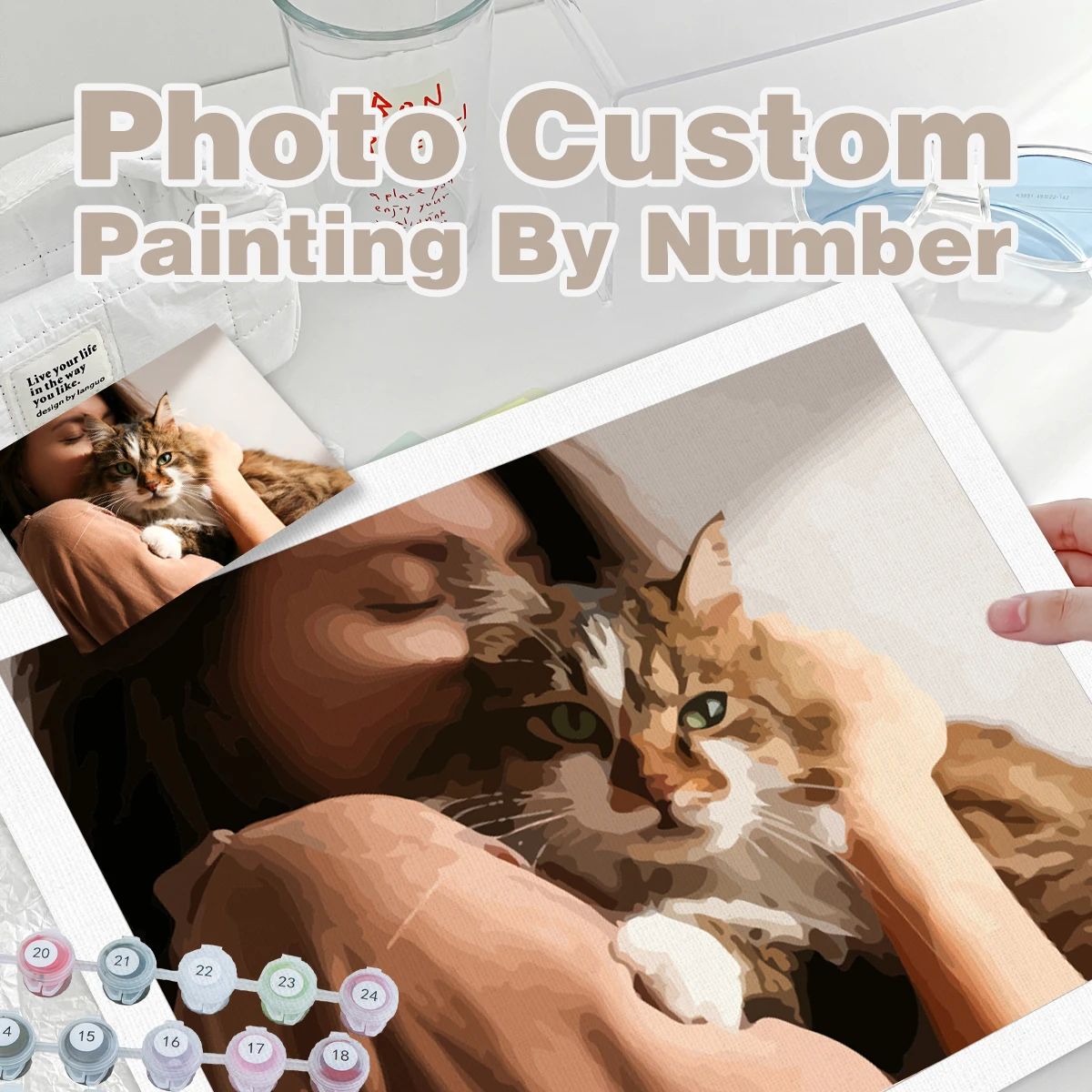 

Photo Custom Painting By Numbers Personalized Gift painting Landscape Family Paint Your Photo Home Decor Gift Custom Diy Making