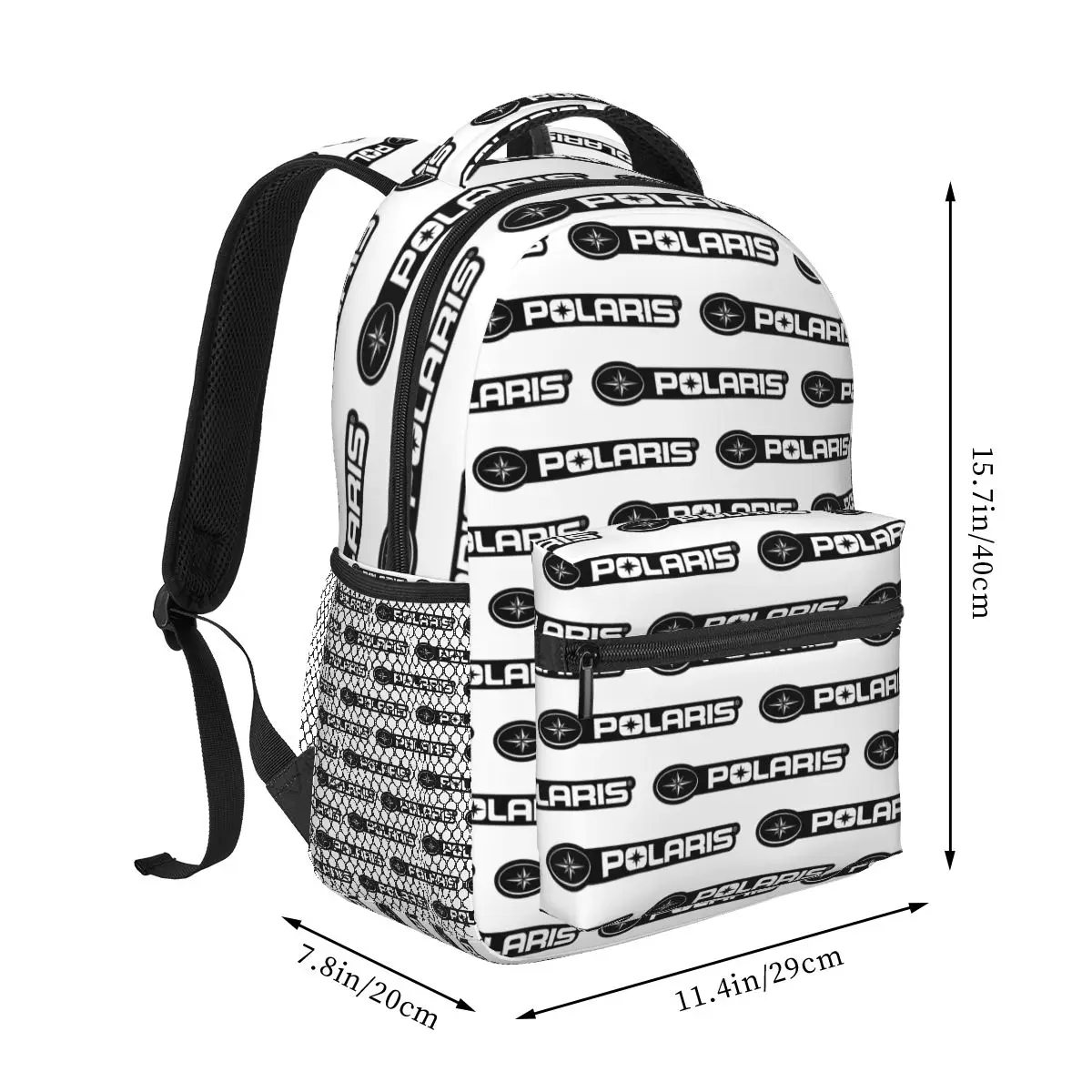 Polaris Logo Student Backpack School Bag Hiking Travel Daypack for Boys Girls Fashion Bookbag Shoulder Bags