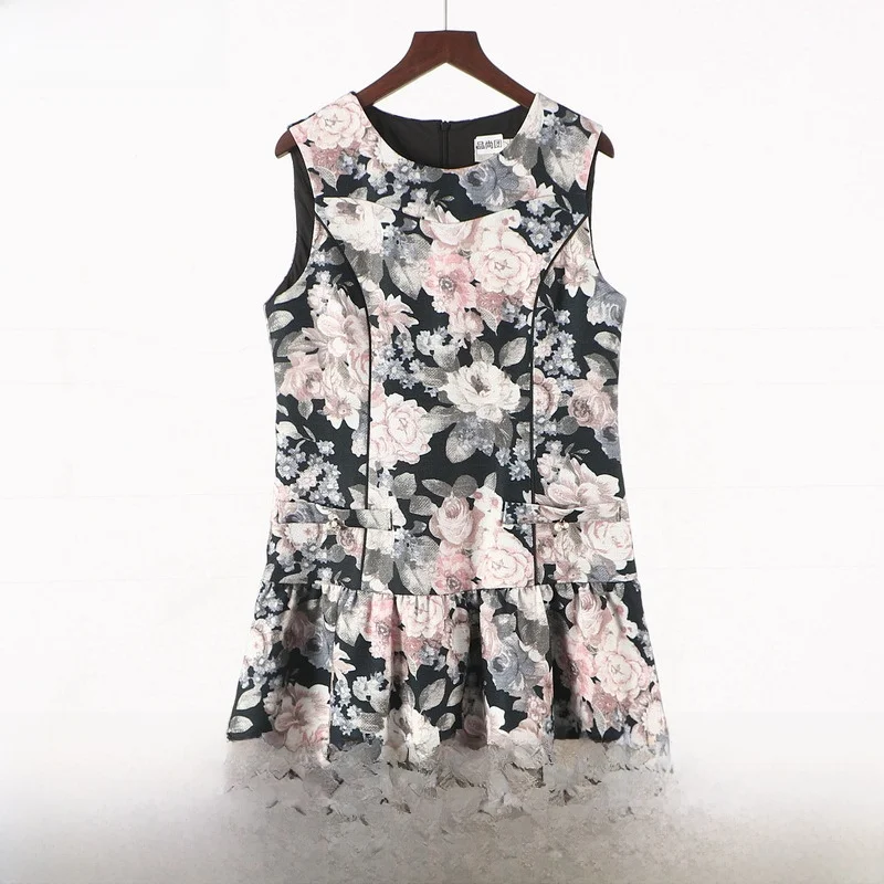 

Элитное брендовое женское платье с принтом и круглым вырезом, винтажное, на весну-осень, повседневное, модное