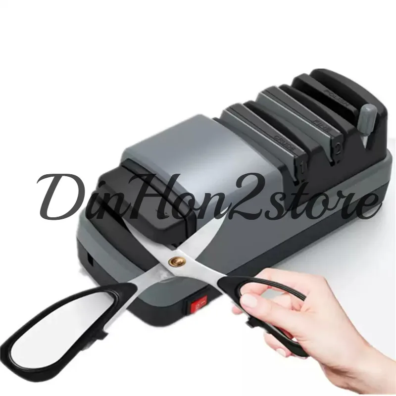 Multigroove Electric Sharpener High Efficiency Blade Grinder Durable Polishing Machine for Kitchen Cutlery Daily Maintenance