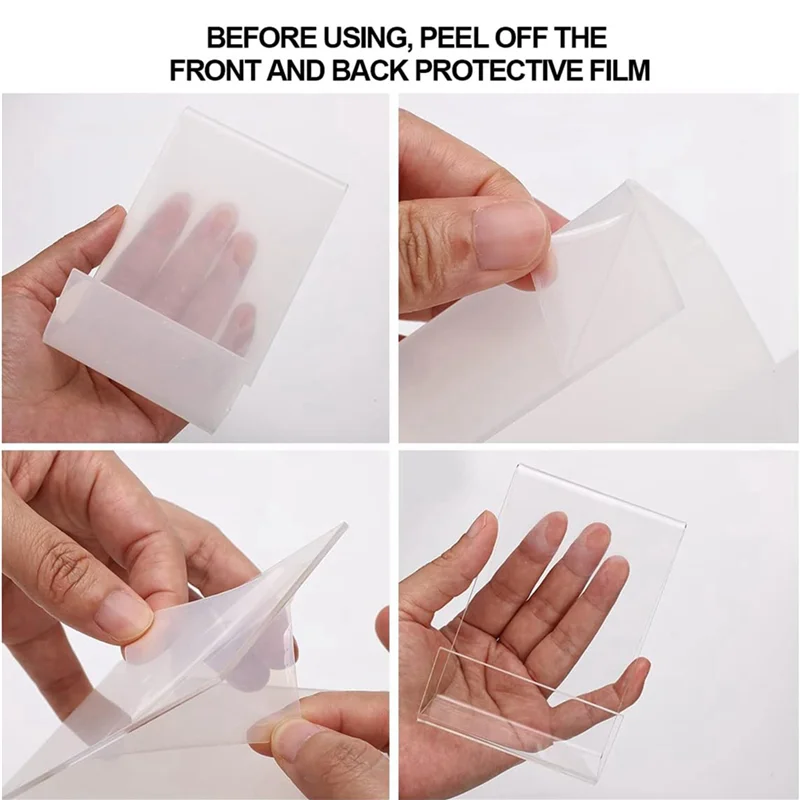 ชุดขาตั้งหนังสืออะคริลิค LICE-24 ชิ้น, ที่วางหนังสือแบบใส, ขาตั้งโชว์อะคริลิคขนาดเล็กสำหรับหนังสือ, รูปภาพ, โบรชัวร์, แท็บเล็ต