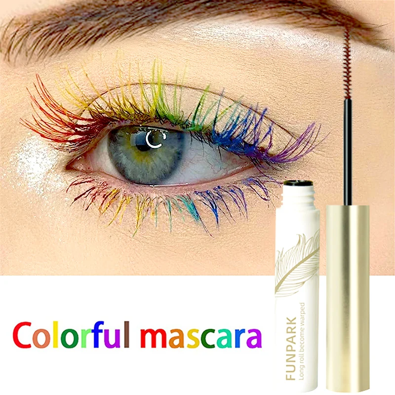 Cores vibrantes rímel impermeável, secagem rápida, Enhanced Curl e Volume, perfeito para festas, maquiagem de palco