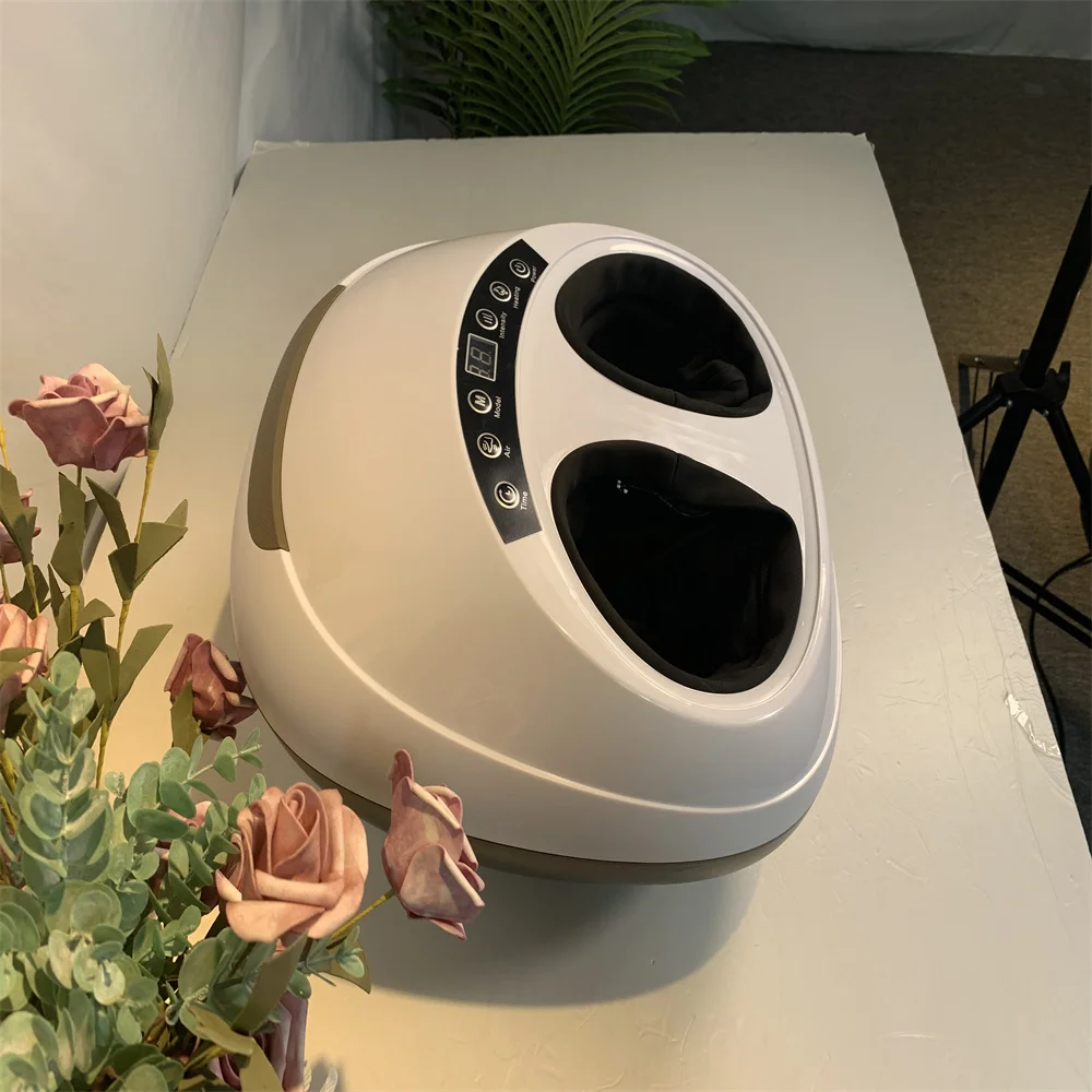 2026 Electric Foot Massager Machine With Deep Vibration Massage Heated Rolling Kneading Air Compression Jade Roller Foot Massage