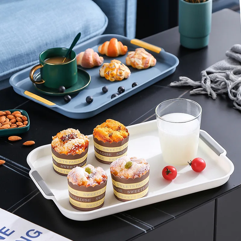 

Nordic Double Layer Food Storage Tray Rectangular Draining Pan Food Grade PP Kitchen Tableware Drain Tray Tea Tray